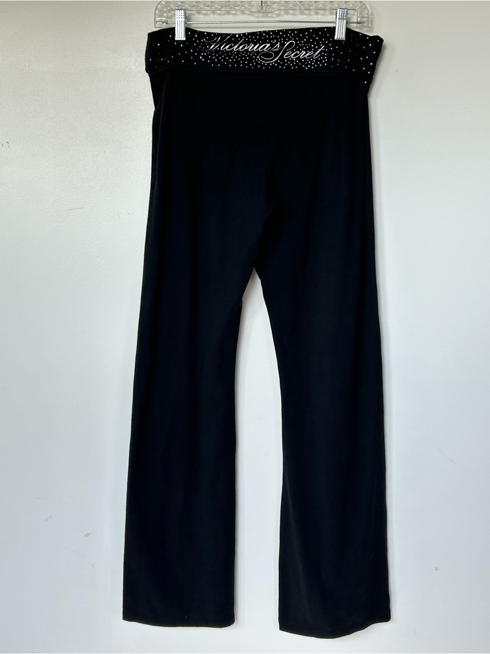 Victoria’s Secret BLING Rhinestone Foldover Flare Leggings